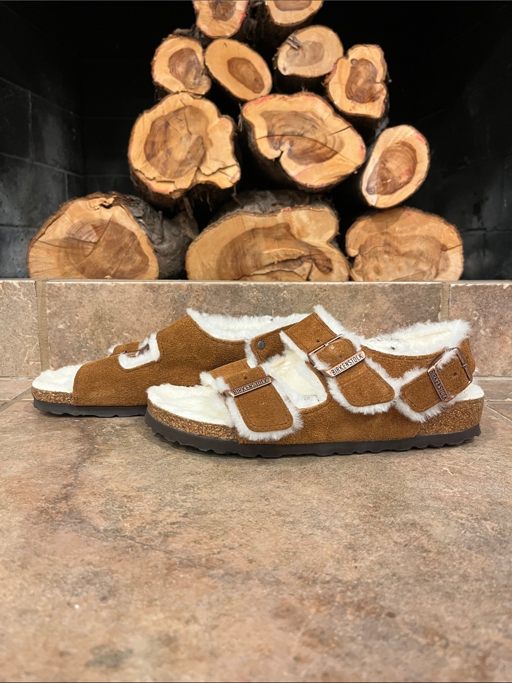 NWOT Birkenstock Milano Shearling Sandals - EU size 36
